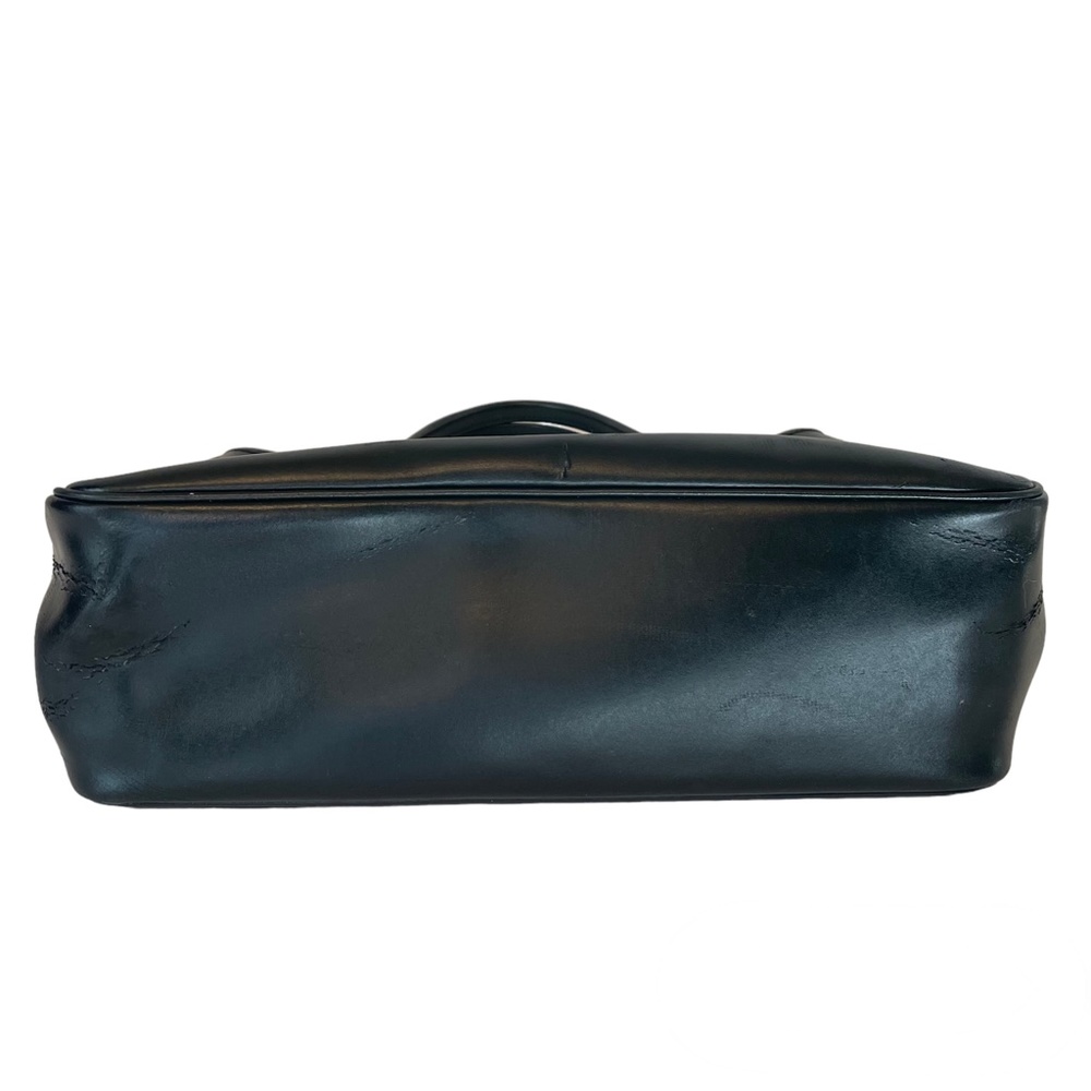 Longchamp Roseau Vintage Smooth Black Leather Hand Bag Satchel Made in France - Picture 7 of 16